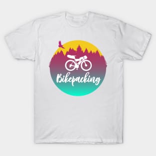 Bikepacking - Adventure Cycling Circular Artwork T-Shirt